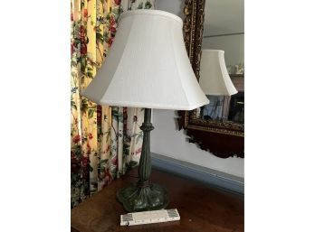 Green Metal Lamp, 3 Way Lighting, 8.5x26.5