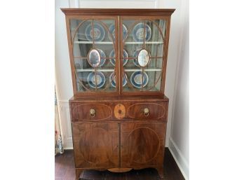 George III Mahogany Inlaid Desk And Bookcase English Circa 1790 Secretary Desk 42x20.5x75.5in