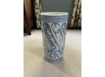 Chinese Porcelain Umbrella Stand, 18x8.5