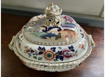 Mid 19th Century Ironstone Tureen English Imari Pattern 'stone China LIV', 12.5x9x9.5