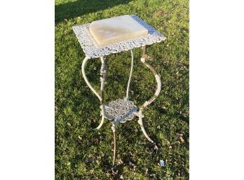 Wow Wrought Iron Display Plant Stand Great Details 12.5x28x12.5 Solid Nice Vintage Beautiful, The Good Stuff