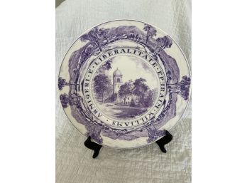 Wedgwood Williams College Lasell Gymnasium Purple Plate 10.75in