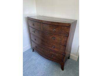 George III Bow-front Chest Of Drawers 42x20.5x41.5in Antique Dresser