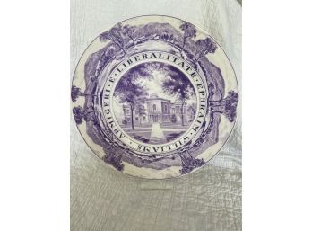 Wedgwood Williams College Lawrence Hall Purple Plate 10.75in