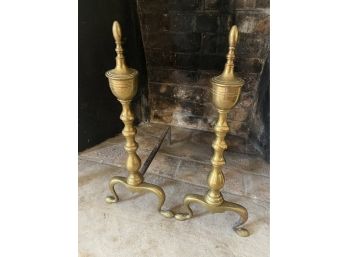 Brass Andiron 14.5x19in Fireplace