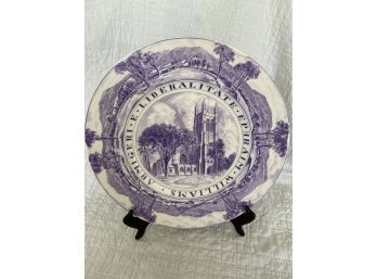 Wedgwood Williams College Thompson Memorial Chapel Purple Plate 10.75in