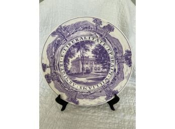 Wedgwood Williams College The Presidents House Purple Plate 10.75in