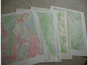 Grouping Of  9 Maps (Brewster, Tupper Lake, Mt Kisco, White Plains  And Others)