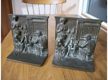 Beautiful Pair Of Bronze Bookends