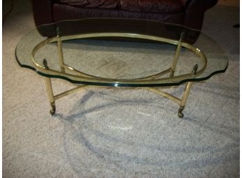 Vintage Brass Cocktail Table From Bloomingdales