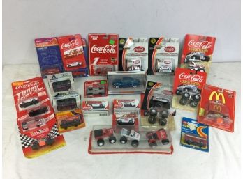 Lot Of Coca Cola And Assorted Toy Cars, Dinky, Matchbox