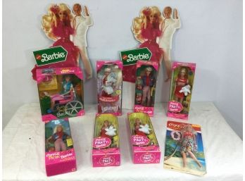 Coca Cola Edition Barbie Lot, 7 Barbie Dolls In Original Packaging.