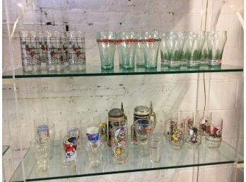Lot Coca Cola Glasses, Barware, Including 4 Sets Of 6
