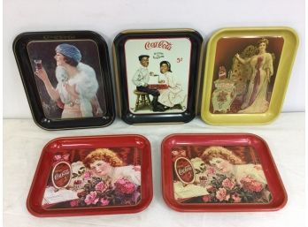 5 Coca Cola Trays, 1996, Classical Designs, Limited Edition