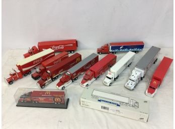Lot Coca Cola & McDonalds Tractor Trailer Trucks, Limited Edition And Others