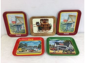 5 Coca Cola Trays, 1990s Limited Editions