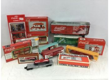 Coca Cola Train & Railroad Accessories Lot, Wagons, Models