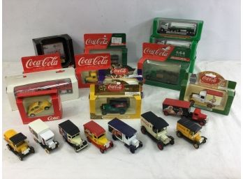 Lot Coca Cola Toy Cars, Trucks, Die-cast, Boxed