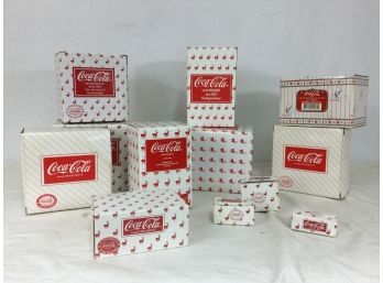Lot Coca Cola Brand Ornaments, Original Boxes