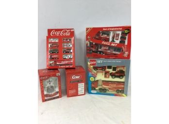 Coca Cola Lot, Anniversary  Clocks, Truck Sets