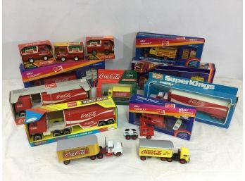 Lot Coca Cola Toy Trucks, Most In Original Box