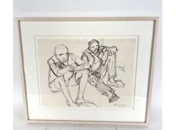 Signed Original Pen And Ink Art In Frame