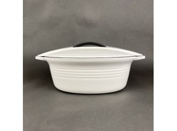 Great Le Creuset White Casserole In Excellent Condition