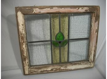Beautiful Small Stained Glass Window From 1890's House In Akron, Ohio