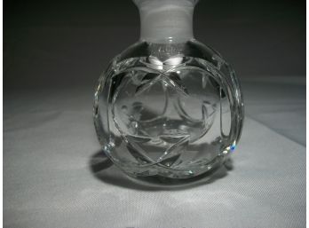 Very Rare Gucci Cut Crystal Perfume Bottle W/Stopper Marked GUCCI