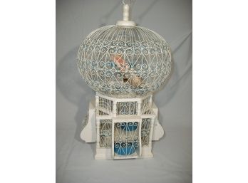 Vintage Bird Cage In Old Paint From Belgium All Handmade