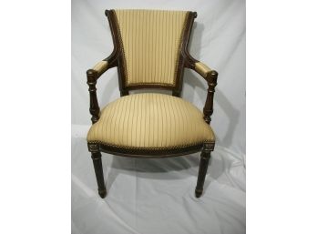 High Quality - Well Made French Style Arm Chair - Striped Upholstery