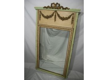 Large Vintage / Antique Trumeau Mirror - Old Paint - Fabulous Colors - 1920-30's ?