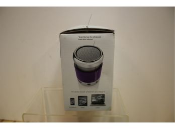 NEW Brookstone Bluetooth Wireless Mini Mobile Speaker - Purple