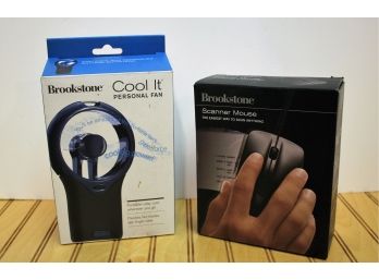 Brookstone Lot - NEW!  Cool It Personal Fan & Scanner Mouse