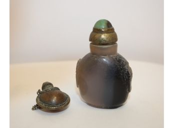 Two Vintage Middle Eastern/Asian Snuff Bottles