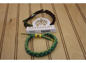2 New Trendy RASTACLATS Unisex Adjustable Woven Bracelets
