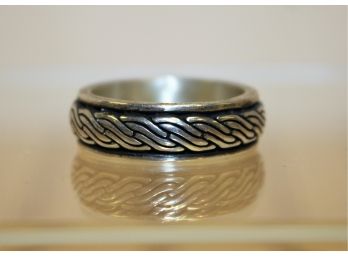 Vintage Celtic Sterling Silver 925 Men's Wedding Band, Ring. Size 9.75