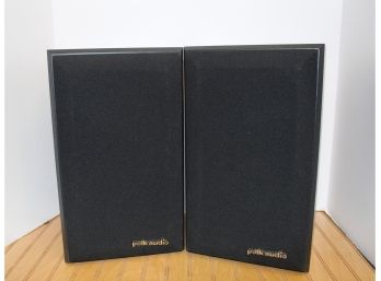 Pair Of POLK AUDIO Monitor Series 4 80352 Black Bookshelf Speakers