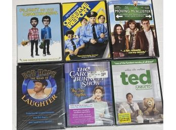 BRAND NEW DVDS  - LOT 5  - COMEDY MOVIES  INCLUDES 6 NEW DVDS