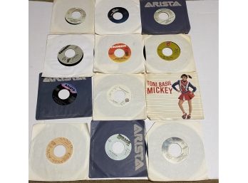 Lot #6 - Vintage 45 Records -total Lot (12)  45'S  - DANCE & MISC. - VG - TONI BASIL - INDEEP