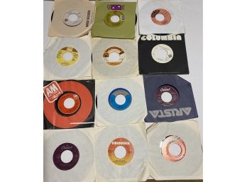 Lot #1 - Vintage 45 Records - TOTAL (12) MOTOWN - R&B & MORE - VG - ARETHA - MARVIN GAYE - OJAYS  - BRASS CON