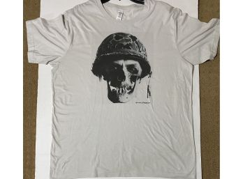 UNIQUE - FUN T-SHIRT - BRAND NEW WITH TAGS- Military Army Soldier Skeleton Head SIZE 2XL ( MAD MAN AL