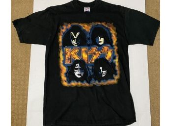 RARE - KISS 1996 CONCERT T-SHIRT - DOUBLE SIDED - SIZE LARGE - VG CONDITION