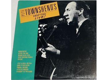 Pete Townshend Deep End Live! 1986 ATCO 90553-1 Vinyl LP - VG CONDITION- INCLUDES PLASTIC OUTER SLEEVE