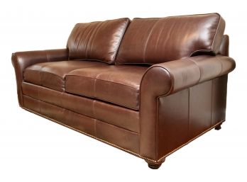 Ethan Allen Interiors Leather Queen Sleeper Sofa