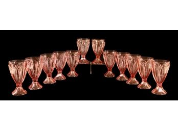 Vintage Lenox Pink Butterfly Meadow Dragonfly Water Goblets 1 Of 2