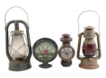 Vintage Pressure Gages With Lanterns