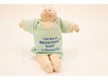 Vintage Cabbage Patch Barnett Alfonso Premie Doll With Birth Certificate