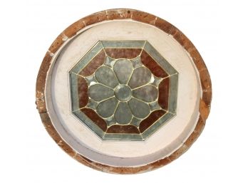 Vintage Round Stained Glass Window From A Castle