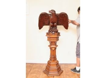 1890 Antique Perched Eagle Podium